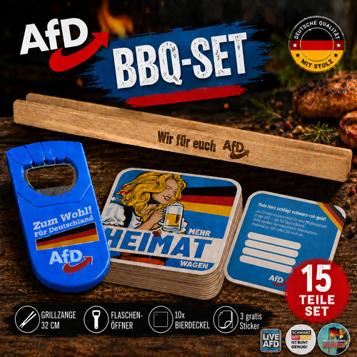 Afd bbq set - +gratis, sticker