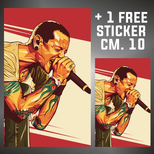 Aufkleber chester bennington - aufkleber,