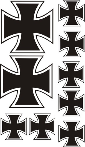 Eisernes kreuz aufkleber - aufkleber, +
