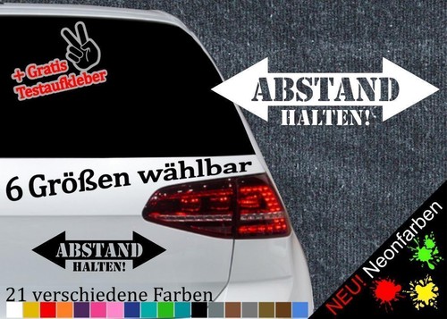 Abstand halten aufkleber 6 - abstand,