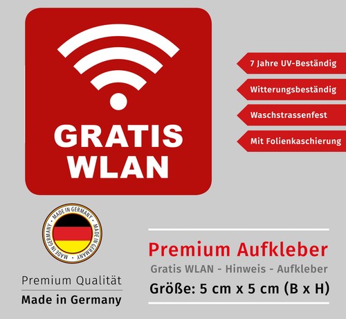 Aufkleber wlan sticker schild - wlan,