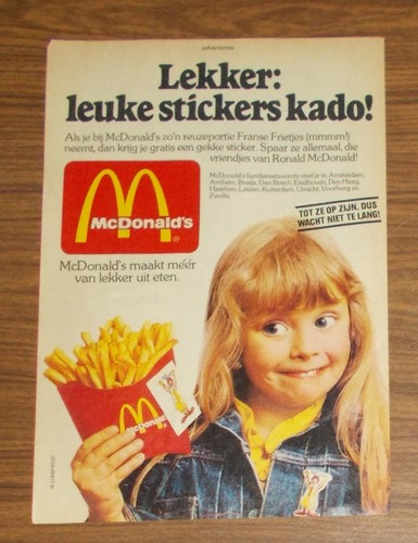 Seltene werbung mcdonald - seltene, mcdonald's