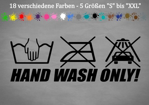 Hand wash only handwäsche - hand,