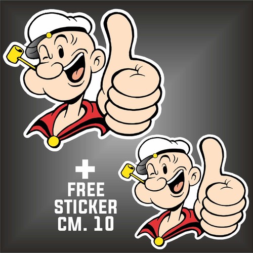 Popeye eisenarm aufkleber - eisenarm,