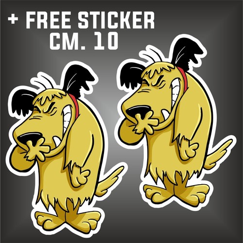 Aufkleber wacky races muttley - aufkleber,