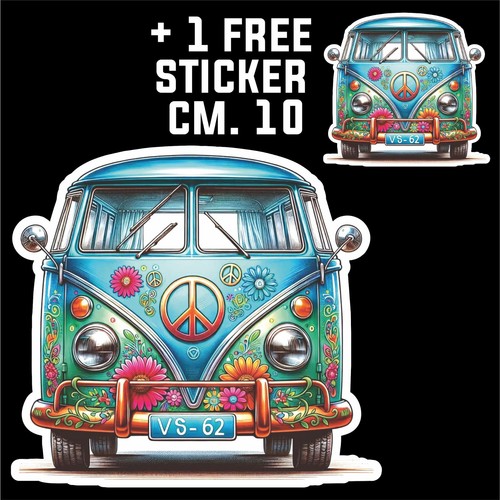 Hippie van flower power - hippie-van,